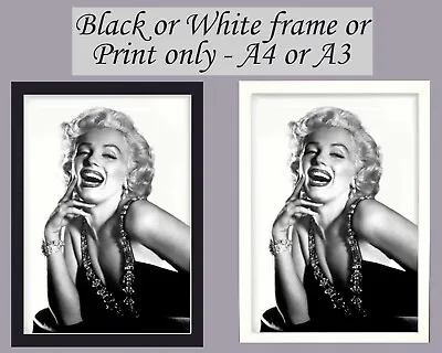 £4.95 • Buy Marilyn Monroe Print Wall Art Framed Picture Poster Home Decor Lounge A3 A4