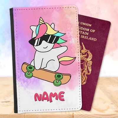 £12.99 • Buy Personalised Cool UNICORN Passport Cover Holder Kids Girls Holiday Travel Gift