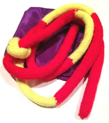 Comedy JUMPING SILK ON ROPE Magic Trick Clown Kid Show Funny Scarf Jump Beginner • $11.89