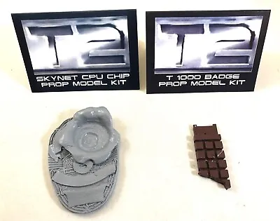 Terminator 2 Resin Prop Replica Model Kit Set CPU Chip And T-1000 Badge • $25.27