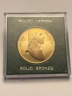 Mount VERNON George Washington Solid Bronze Commemorative Coin J.A. Houdon • $12