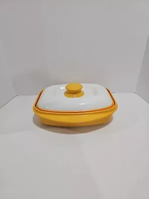 QVC Rangemate Ceramic Coating Grill Pan For Microwave Cooking Yellow • $15.99