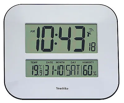 £26.99 • Buy Jumbo LCD Radio Controlled Wall Clock With Temperature  And Humidity Display