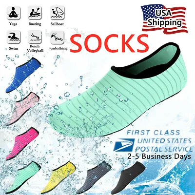 Water Socks Barefoot Skin Shoes Quick-Dry Aqua Beach Water Swim Sports Vacation  • $7.47
