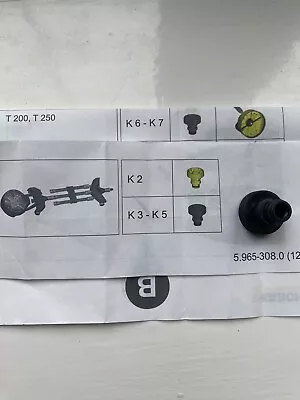 Two New Black KARCHER SPARE NOZZLES FOR T RACER CHASSIS CLEANER T200 & T 250 • £16.99