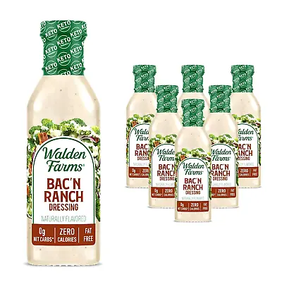 Walden Farms Bac’n Ranch Dressing 12 Oz Bottle (6 Pack) - Fresh And Delicious... • £19.28