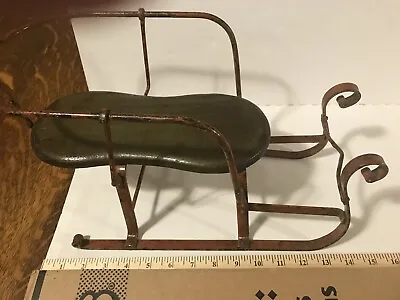Antique Sled Well Made Worn Green Seat With Aged Red Runners • $99.99