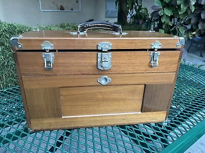 VTG Gerstner & Sons Wood 7 Drawer Tool Chest Box  No Keys Great Condition • $350