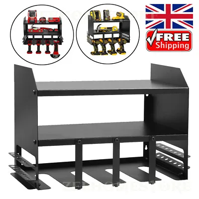 Wall-Mounted Power Tool Parts Garage Storage Rack Drill Bits Shelving Organiser • £29.90