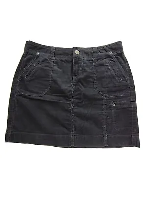 Mantaray Women Black Corduroy Coord Denim Skirt Side Front & Back Pockets UK 14 • £14
