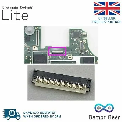 Nintendo Switch LITE ZIF 41 Pin LCD Connector Screen Cable Socket - NEW & SEALED • £4.49