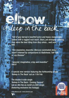 £4.99 • Buy Elbow - Asleep In The Back - Full Size Magazine Advert