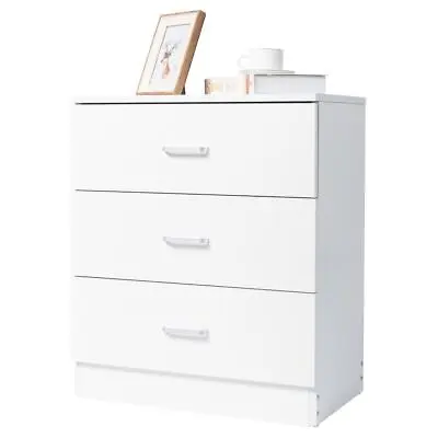 3-Tier Drawers Nightstand Chest Dresser Organizer Storage Bedroom Cabinet • $58.99