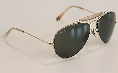 Ray Ban B&L USA AVIATORS GOLD OUTDOORSMAN SHOOTERS 58mm VINTAGE '80s SUNGLASSES • $83.98