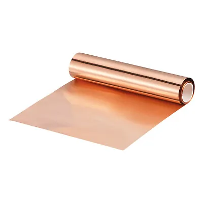 Copper Sheet Roll 3500x100x0.01mm 99%Pure Copper Flashing Strip Metal Foil Plate • £9.08