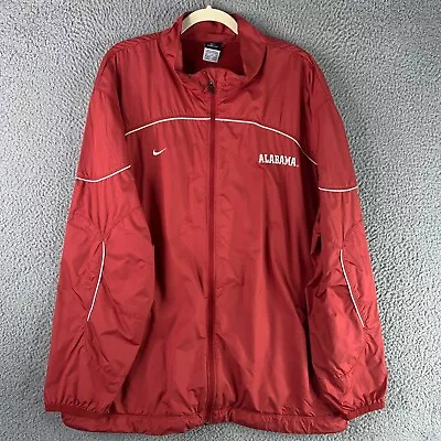 Nike Storm Fit Jacket Adult XXL Red Full Zip Alabama Crimson Tide Windbreaker • $39.99