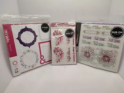 *American Craft Mini Marks Rub On Transfers And Stickers Bundle • £2.99