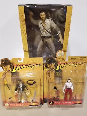 Disney Theme Park Edition Exclusive Indiana Jones Lot Of 2 Figures And  Statue  • $24