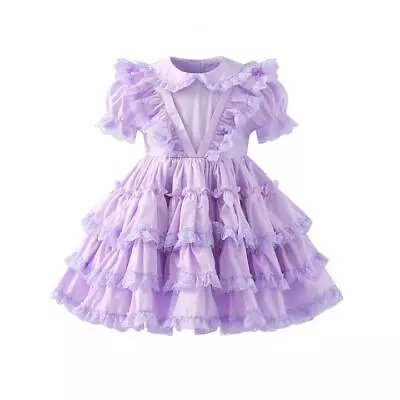 Sissy Girl Maid Purple Mini Dress Cosplay Costume Tailor-made • $25.50