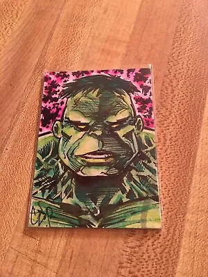 2022 Skybox Marvel Masterpieces Incredible Hulk 1/1 Sketch By Artist John Czop • $129.99