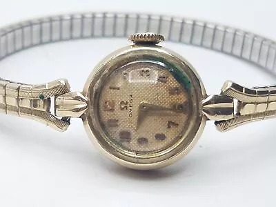 Omega 14K Gold Filled 14448466 17 Jewels Wind Up Vintage Women's Watch Runs • $9.99