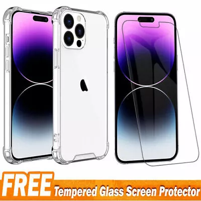 For IPhone 15 14 13 12 11 Pro Max 7 8 Plus XR XS Max Case Shockproof Clear Cover • $7.99