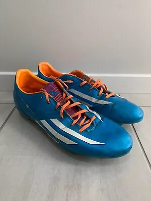 Adidas F10 F50 TRX FG Football Boots ART D67146 US Size 12 Blue Orange • $55