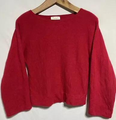 Mainbocher Cashmere Sweater XL Red Flare Sleeves Boat Neck • $85