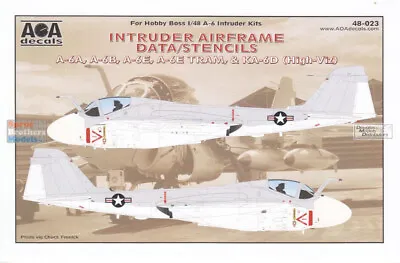 AOA48023 1:48 AOA Decals - A-6 Intruder Airframe Data/Stencils (A-6A A-6B A-6E • $19.84