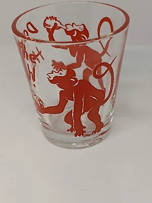 Vintage Collectible Shot Glass  Down The Hatch  Monkeys • $5.50