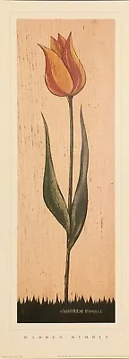 Art Print~TULIP FLORAL PANEL~Warren Kimble~folk Primitive Flower 7.5x20 • $9.99