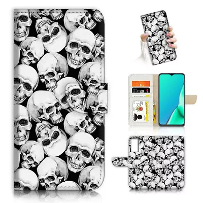 ( For Oppo A57 / A57S ) Wallet Flip Case Cover AJ23315 Skull • $13.99