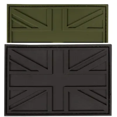 Kombat Subdued Rubber Union Jack Patch Tactical Patch Hook Loop Backed 45 X 72mm • £3.05