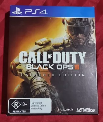 Call Of Duty Black Ops III 3 - Hardened Edition W/ Steelbook - PlayStation 4 PS4 • $35.95