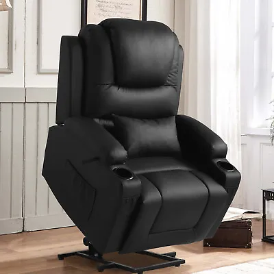 Electric Power Lift Recliner Chair Sofa With Massage Heat Chairs For Lving Room • $329.99