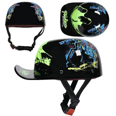 Men Women Vintage Motorcycle Half Helmet Scooter Helmet Baseball Cap Helmet Gift • $28.95