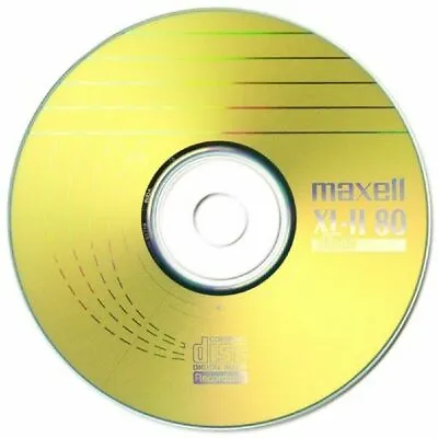 £10.99 • Buy 10 X Maxell CD-R Audio XL-II Gold Digital Music Recordable Discs In Disc Sleeves