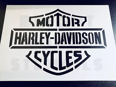 Harley Davidson Stencil A4 | Reusable Stencil | Wall Bar Home Barrel Motorcycle • £7.49