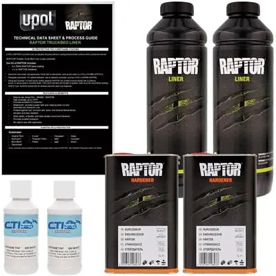 U-POL Raptor Ford White Urethane Spray-On Truck Bed Liner & Texture Coating 2L • $105