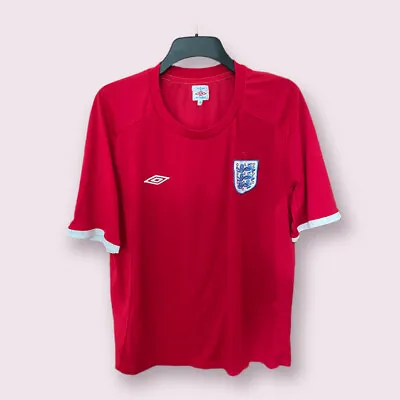 £24.99 • Buy England Away Red Football Shirt 2010/2012 46  Extra Large South Africa Umbro