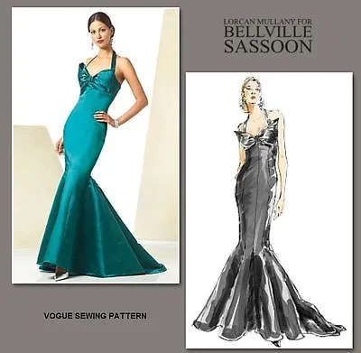 Vogue V2931 Bellville Sassoon Mae West Style Mermaid Evening Dress Sew Pattern • $16.99