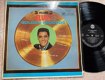 Elvis Presley Golden Records Vol 3 Mono 2765 RCA Label 12” Vinyl Record  • $25