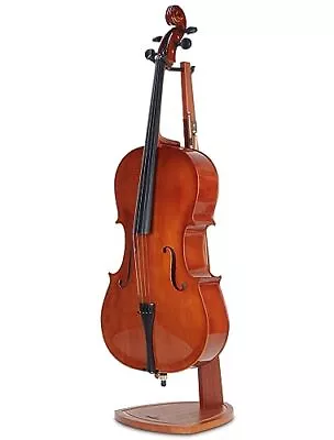 Cello Stand Wooden Cello Stand With Bow Holder Handcrafted Wood Floor Stand  • $157.33