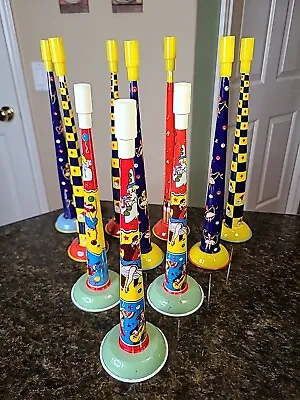 Lot Of 10 US Metal Toy KIRCHOF US Metal Toy Tin  Party  Horn Noisemakers VINTAGE • $75