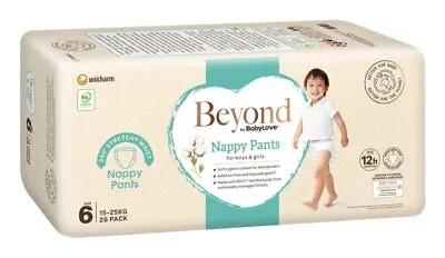 $27.49 • Buy Beyond By Babylove Nappy Pants Junior 6 26Pk