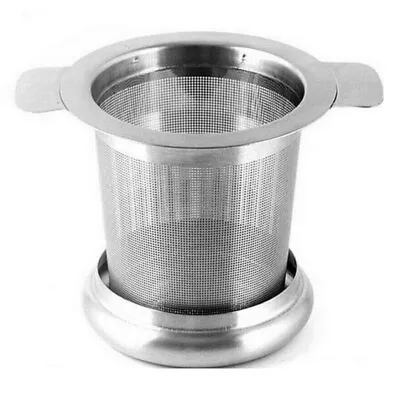Stainless Steel Mesh Tea Infuser Strainer Loose Leaf Metal Cup Filter W/ Lid Kit • £5.96