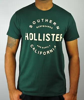 $19.99 • Buy HOLLISTER California Beach Logo Crew Neck T-Shirt In Green Size L
