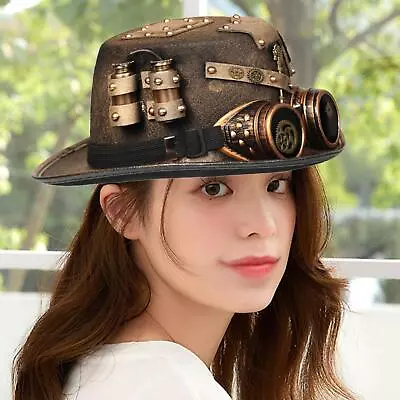 Unisex Men's Women's Steampunk Top Hat Handmade Performance Stage Magic Hat • £17.90