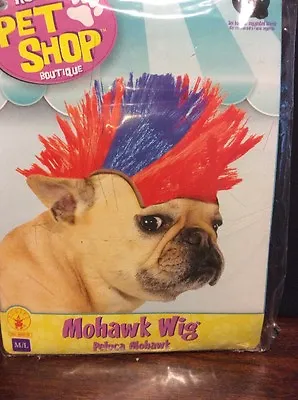 Mohawk/Punk Rock Wig Halloween Costume For Dogs M/L Red And Blue • $6