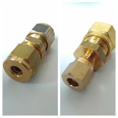 £6.99 • Buy BRASS COMPRESSION REDUCER FITTING. 6mm X 8mm Or 6mm X 10mm Etc Compression/conex
